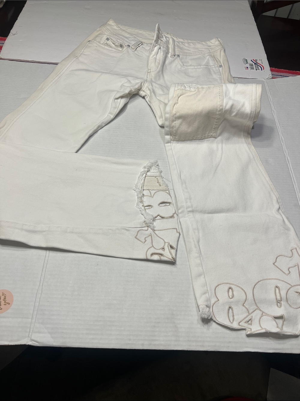 Diesel White Embroidered Women's Jeans